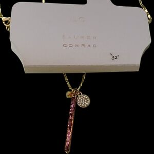 LAUREN CONRAD NWT! Gold Bar Pendant Necklace - Women Jewelry